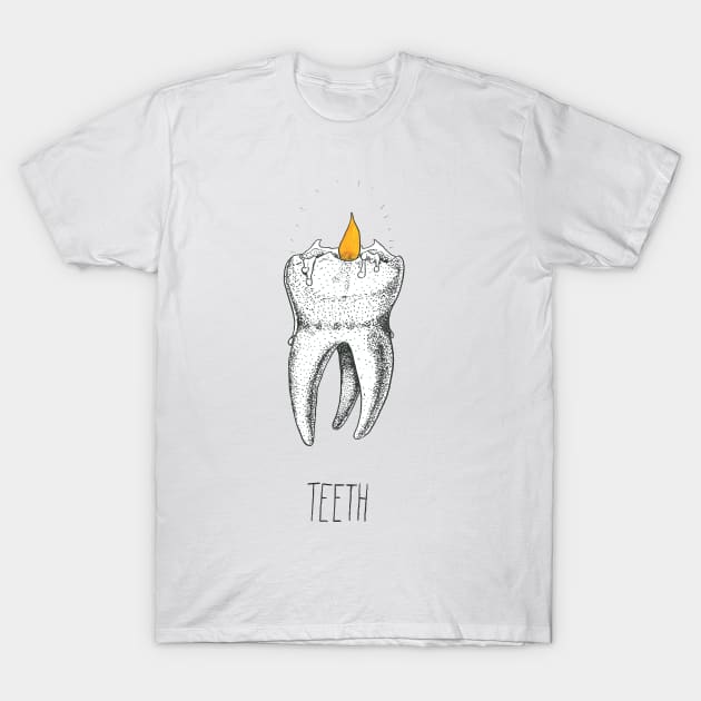 Candle teeth T-Shirt by Créa'RiBo